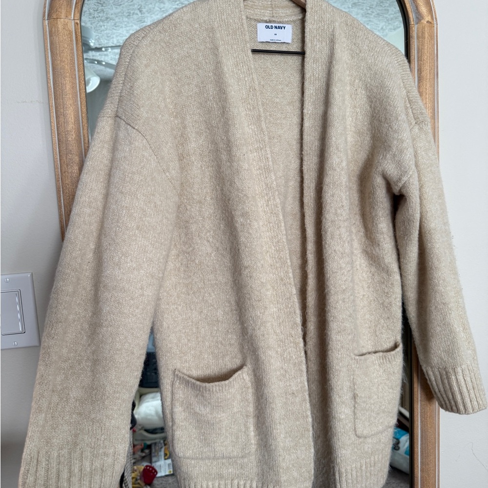 Old Navy Tan Open-Front Cardigan